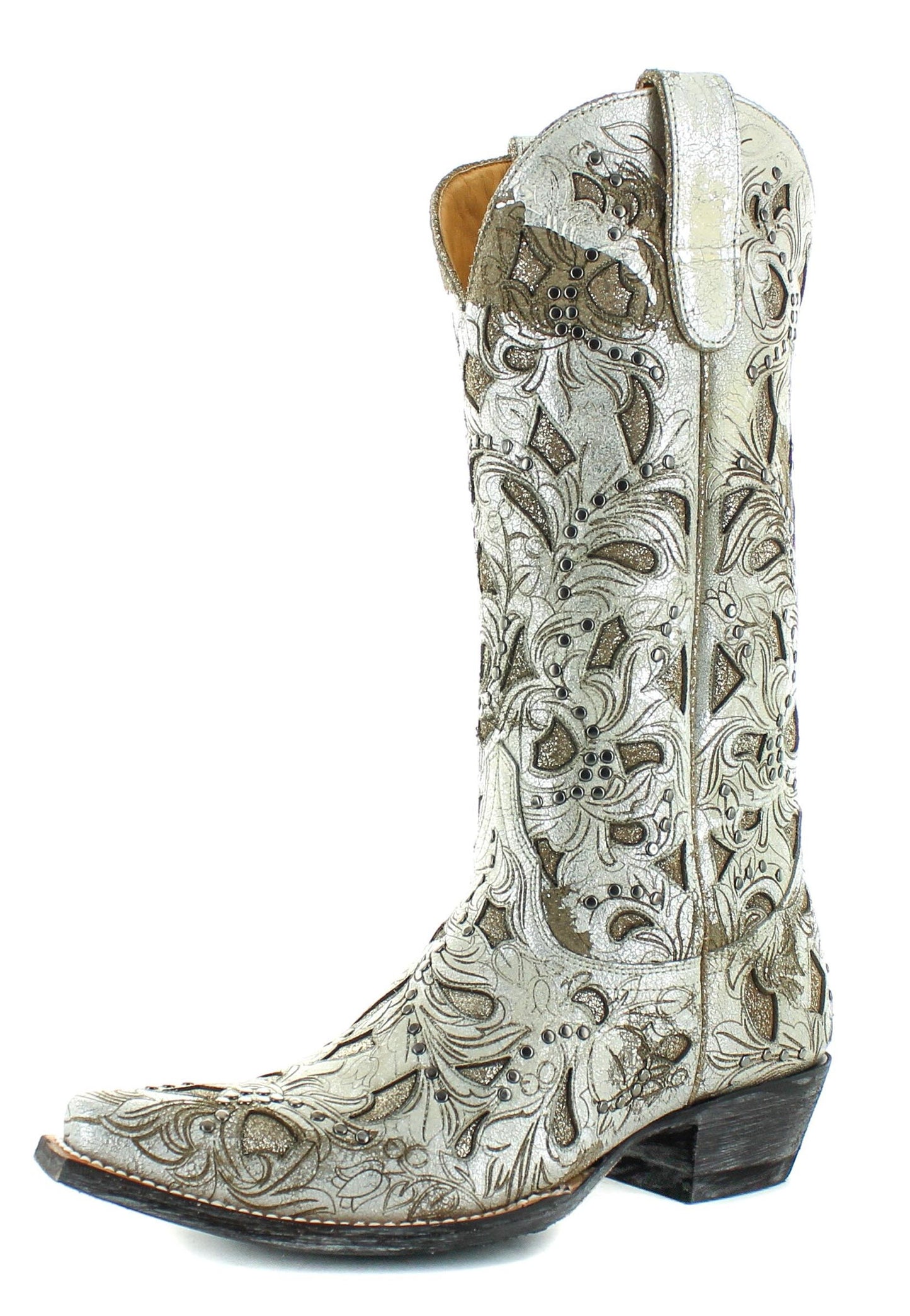 Old Gringo Aria Inlay Boots in Metallic Sand