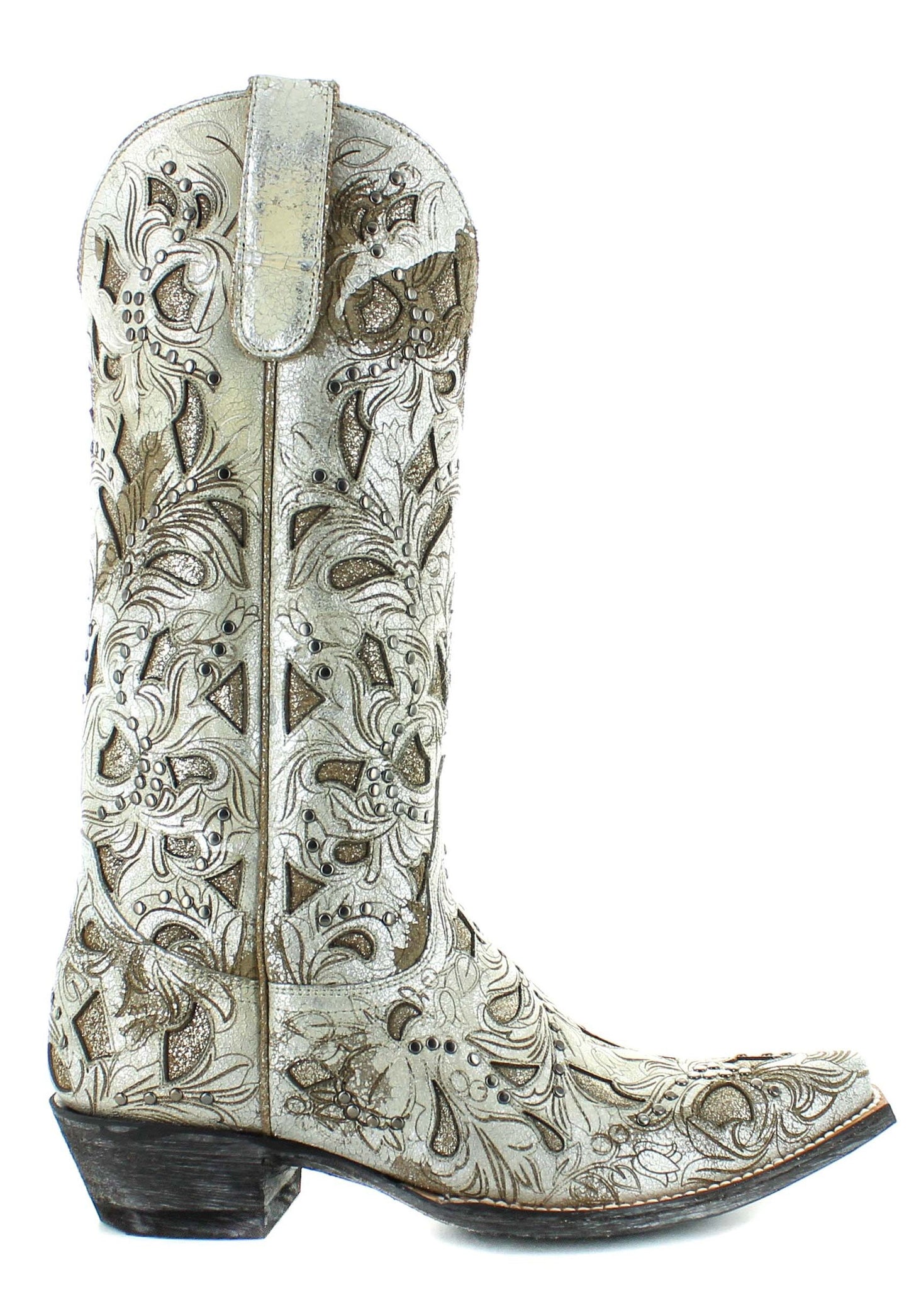 Old Gringo Aria Inlay Boots in Metallic Sand