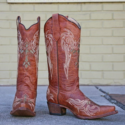 Circle G Wing and Cross Cowgirl Boot by Circle G Boots