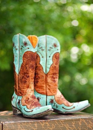 Old Gringo Bonnie Pippin Teal and Brown Boot