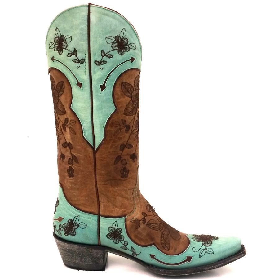 Old Gringo Bonnie Pippin Teal and Brown Boot