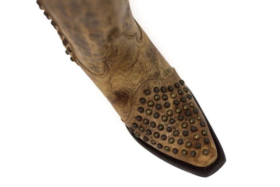 Lane Rock On Boots With Antique Brass Studs