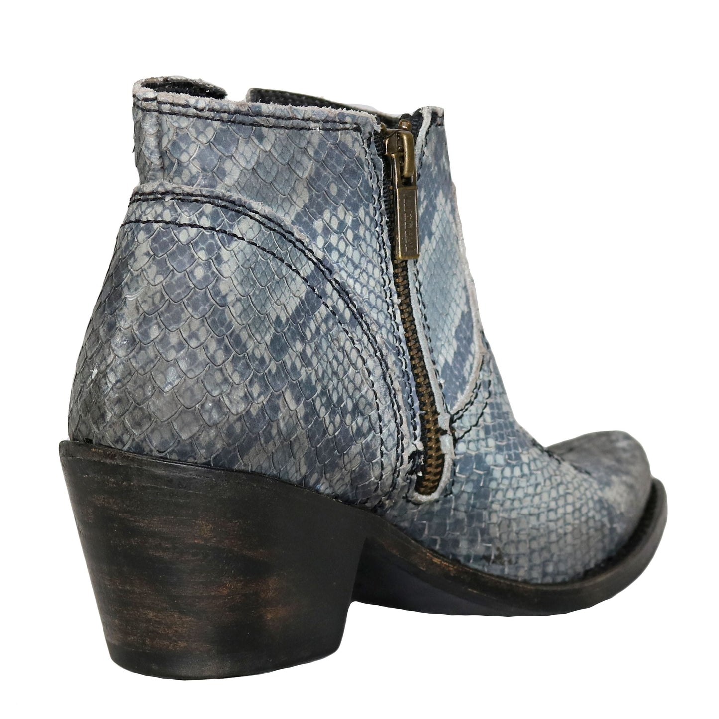 Liberty Black Pithon Fileteado Gris Ankle Boots