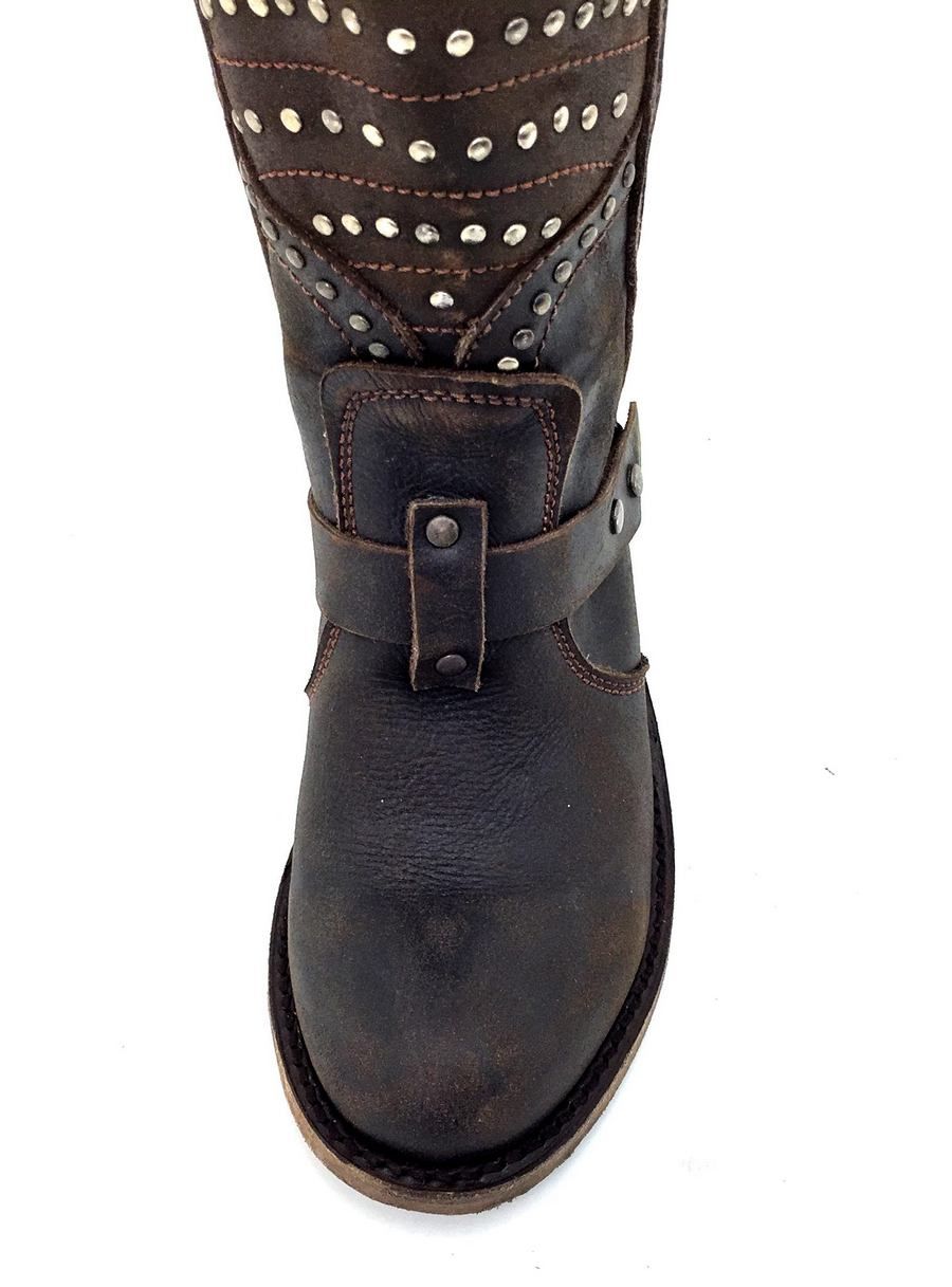 Liberty Black Vintage Cafe Studded Boots