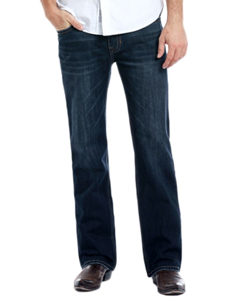 Rock and Roll Cowboy Double Barrel Dark Wash Straight Denim