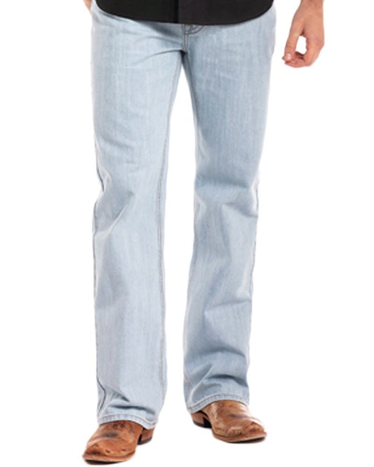 Rock and Roll Cowboy Double Barrel Straight Leg Light Wash Denim