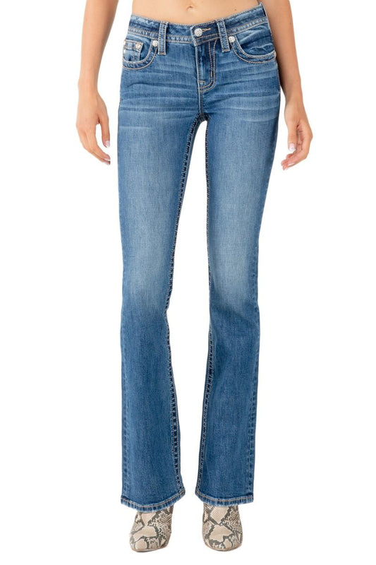 Miss Me Ladies Mid-Rise Boot Cut Jean M3636B48