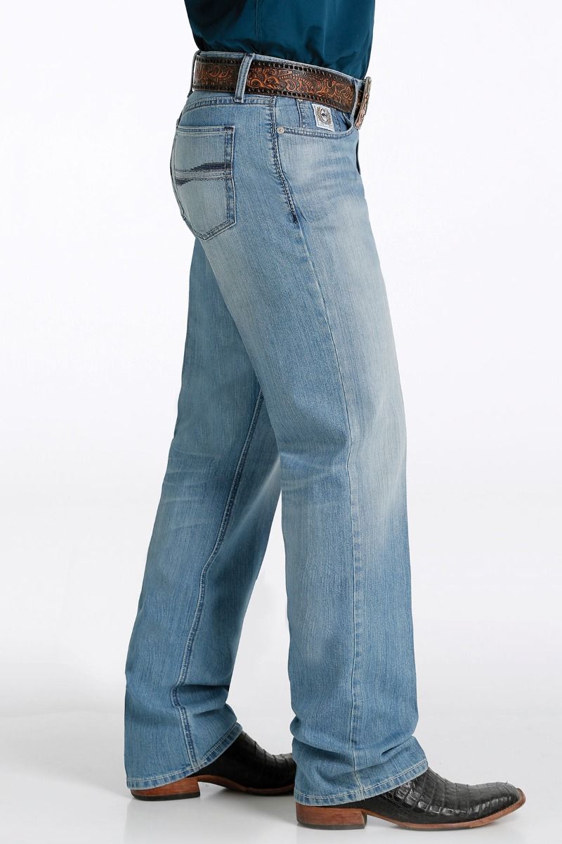 White Label Relaxed Mid Rise Straight Leg Jean In Light Stone