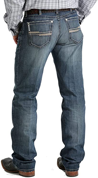 Cinch Men's White Label Dark Wash Relaxed Straight Performance Jeans Indigo