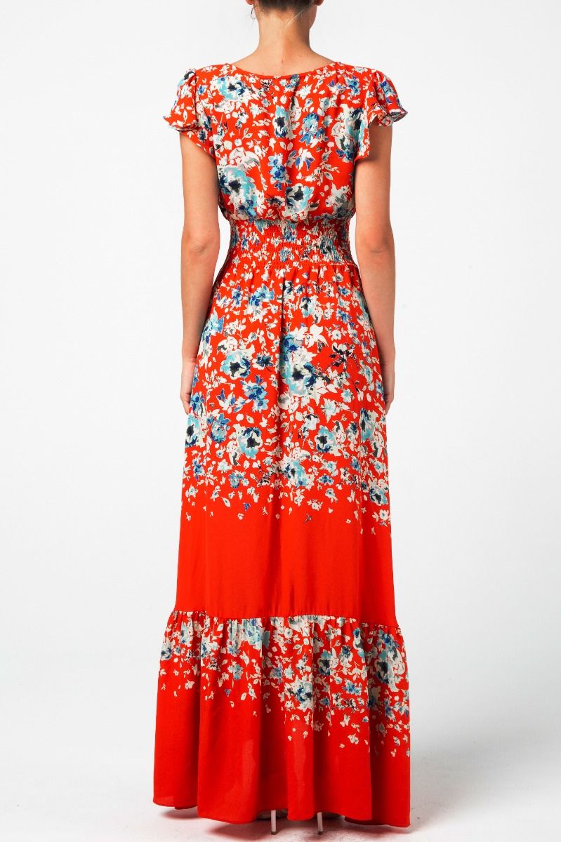 Miss Me Floral Print Maxi Dress