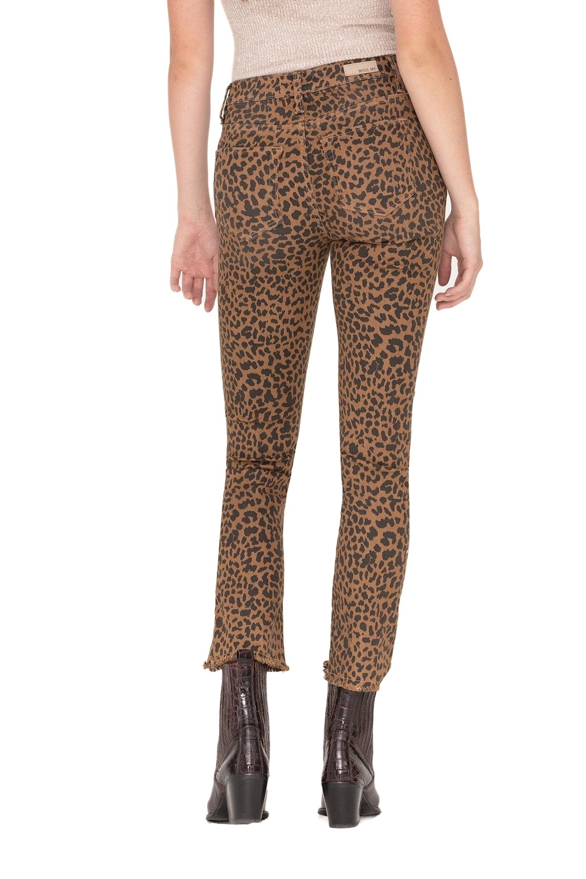 Miss Me Leopard Straight Jeans