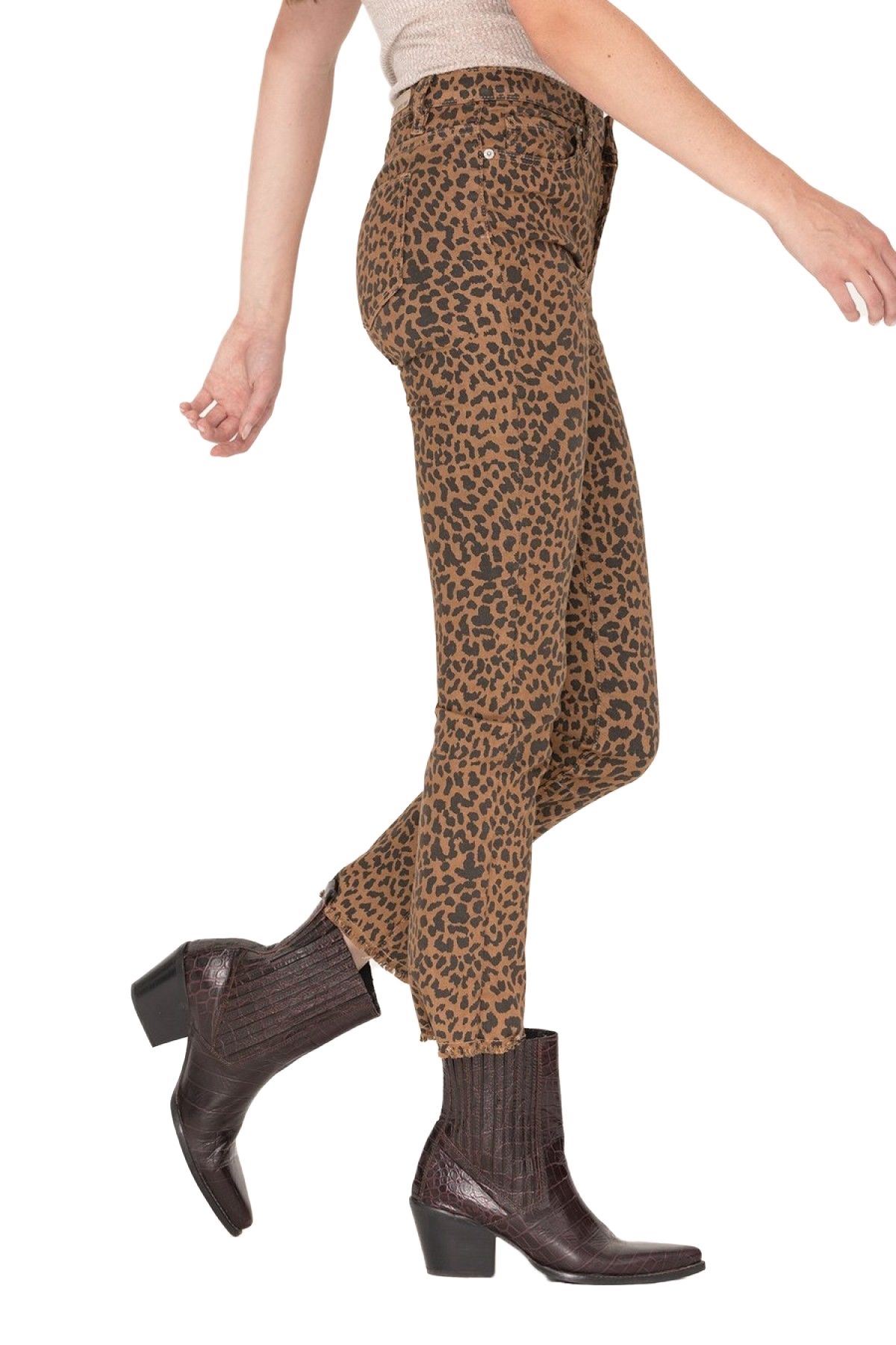 Miss Me Leopard Straight Jeans