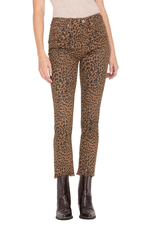 Miss Me Leopard Straight Jeans