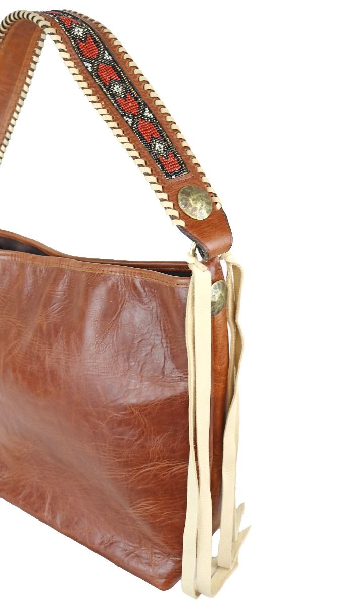 Double J Saddlery Brandy Pull-Up Messenger Tote