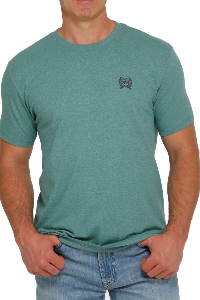 Men's Cinch Lead This Life Deep Sea Green Graphic T-Shirt MTT1690490