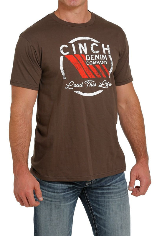 Cinch Men's Jeans Logo Graphic T-Shirt In Brown MTT1690504