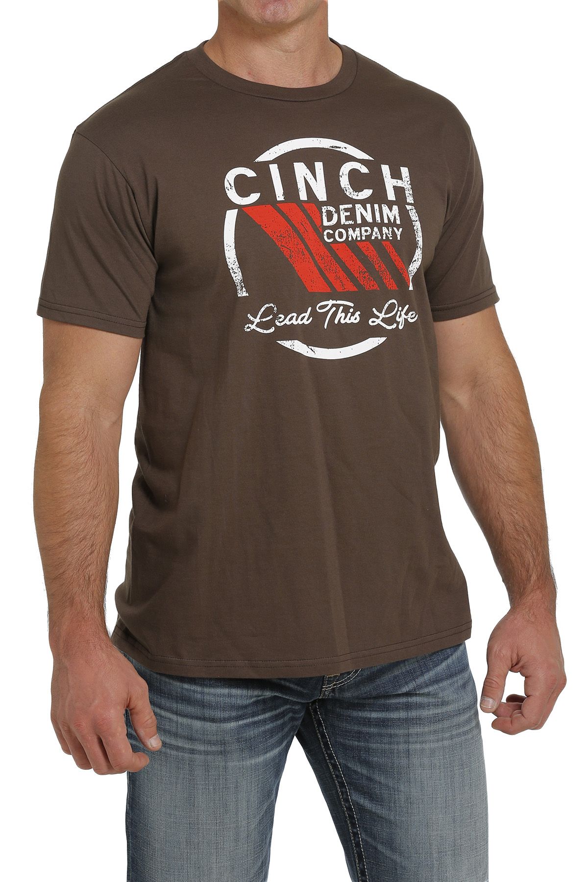 Cinch Men's Jeans Logo Graphic T-Shirt In Brown MTT1690504