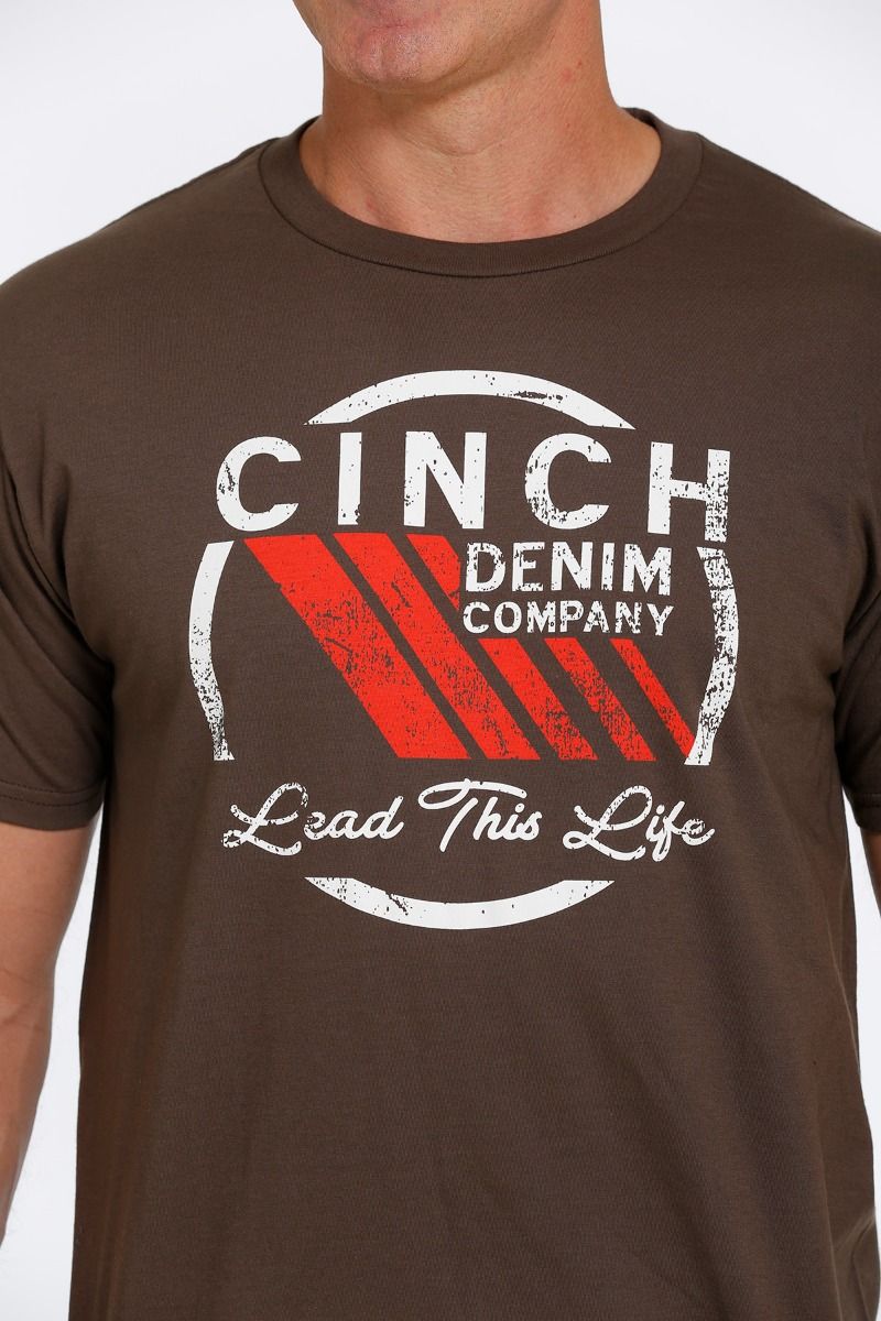 Cinch Men's Jeans Logo Graphic T-Shirt In Brown MTT1690504