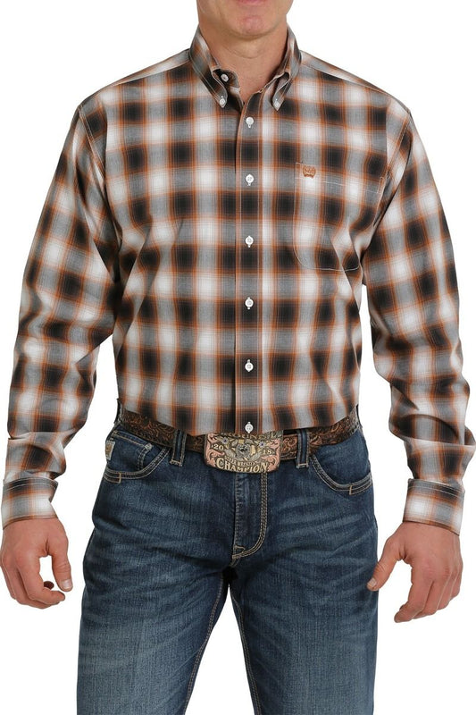 Men's Long Sleeve Plaid Button Down By Cinch MTW1105291