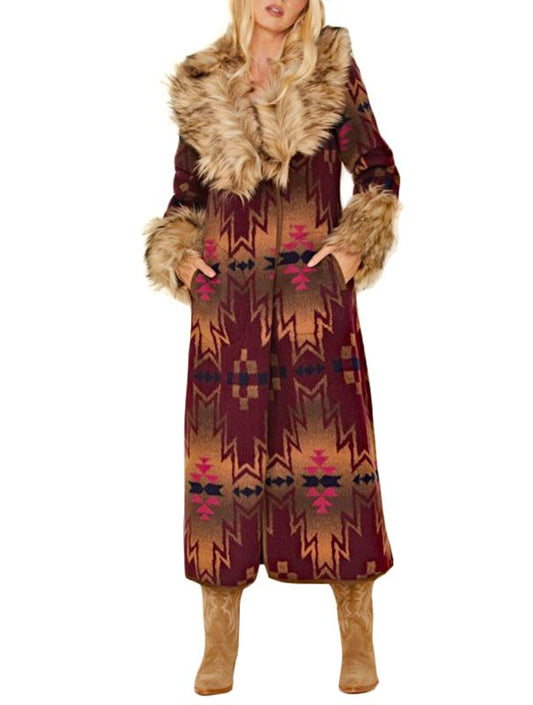 Tasha Polizzi Adirondack Blanket Coat in Mulberry