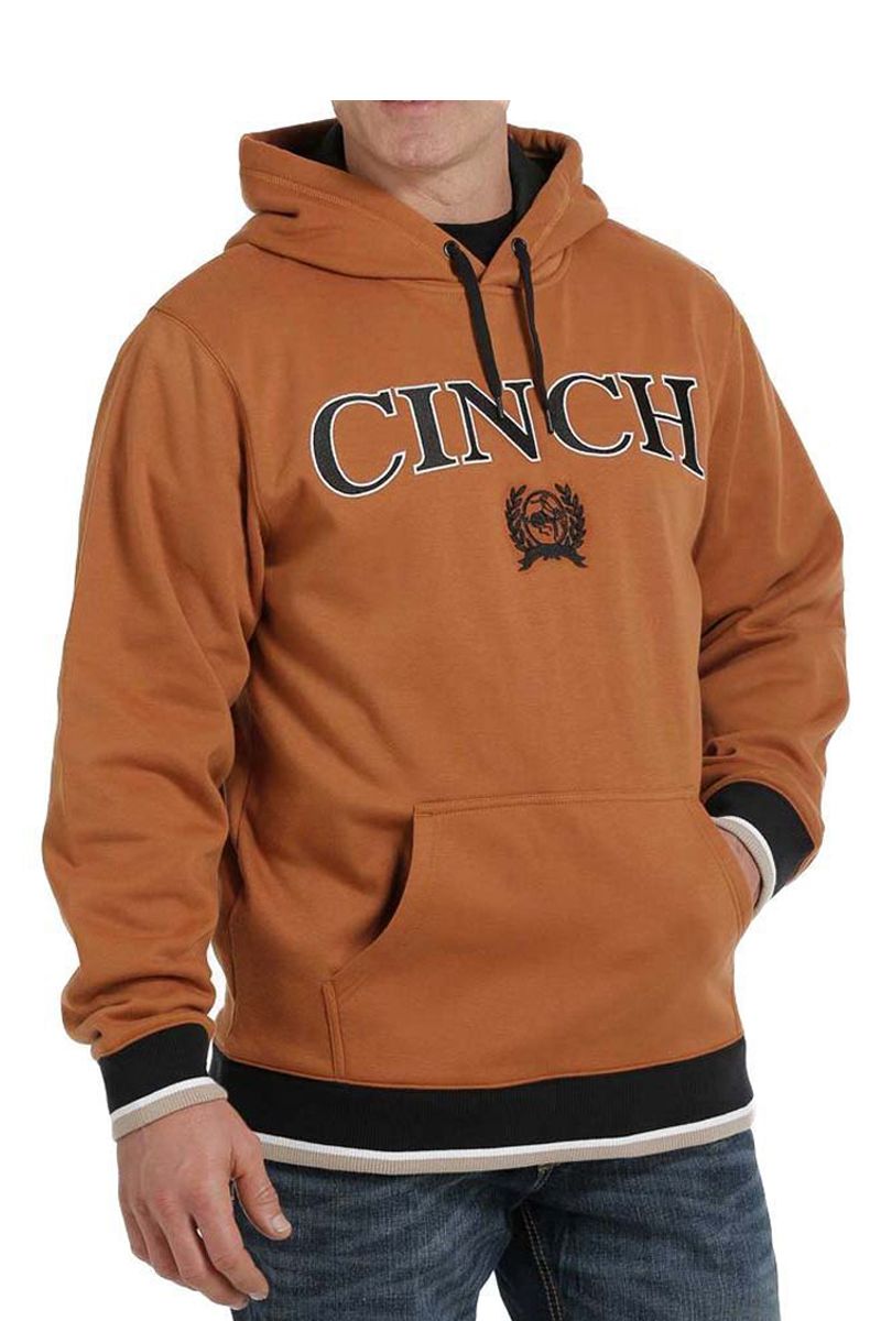 Men's Fleece Hoodie In Copper And Black By CInch MWK1206019