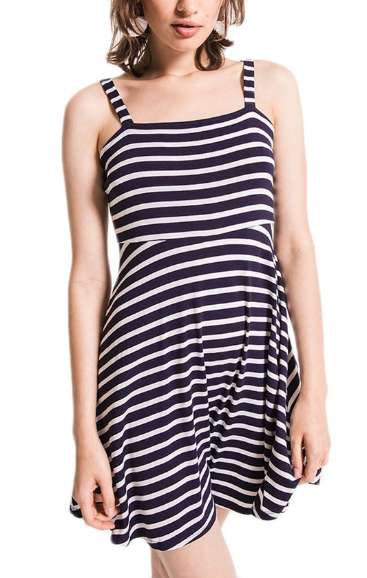 Others Follow Gloria Stripe Dress in Eclipse