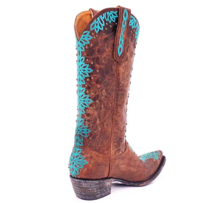 Old Gringo Tatum 13" Vesuvio Brass and Turquoise Boots