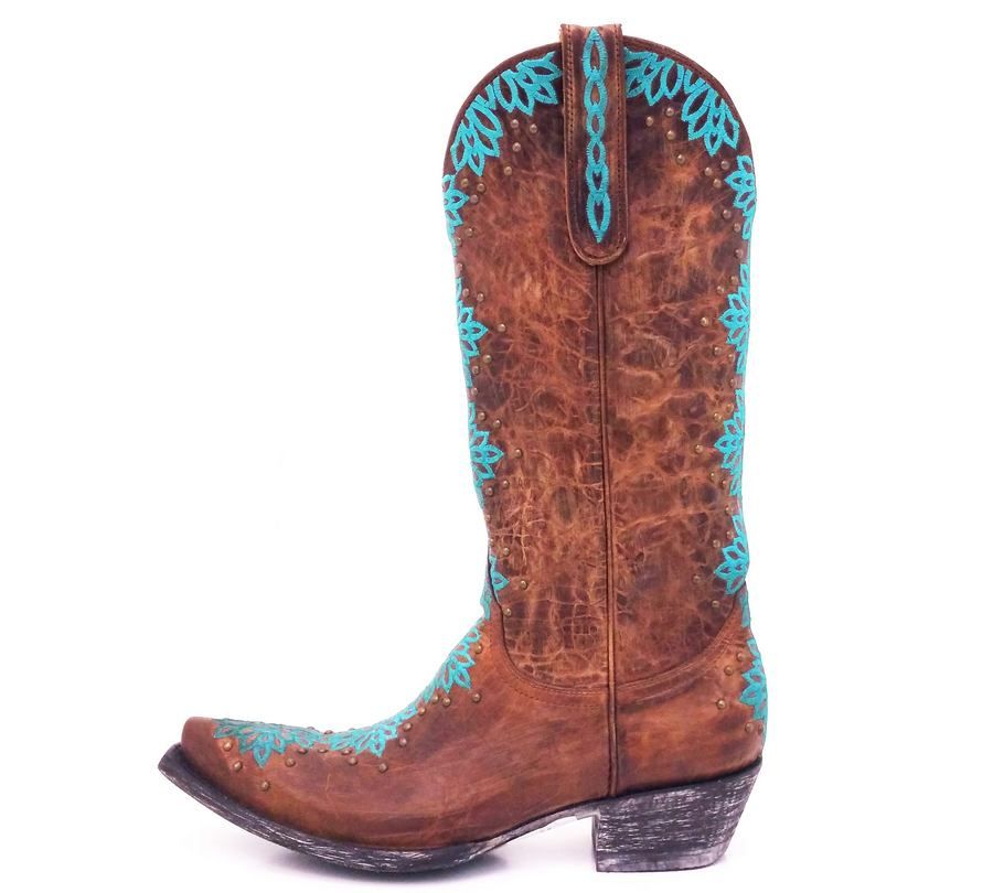 Old Gringo Tatum 13" Vesuvio Brass and Turquoise Boots