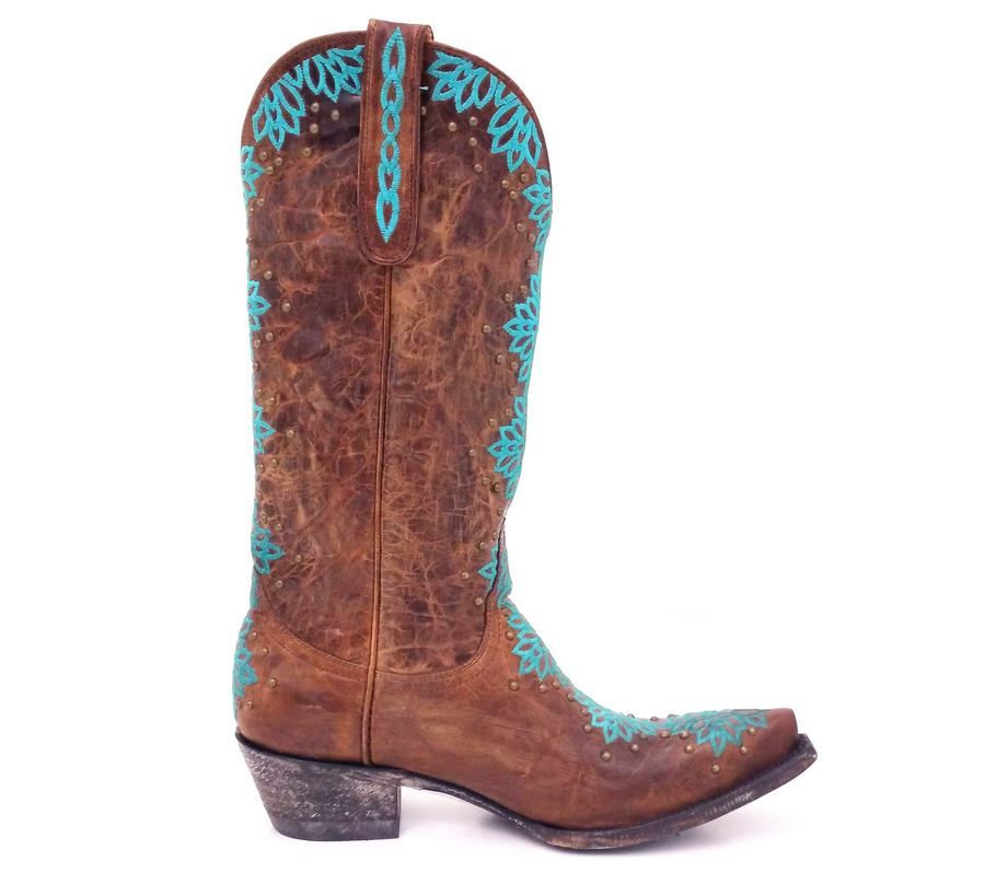 Old Gringo Tatum 13" Vesuvio Brass and Turquoise Boots