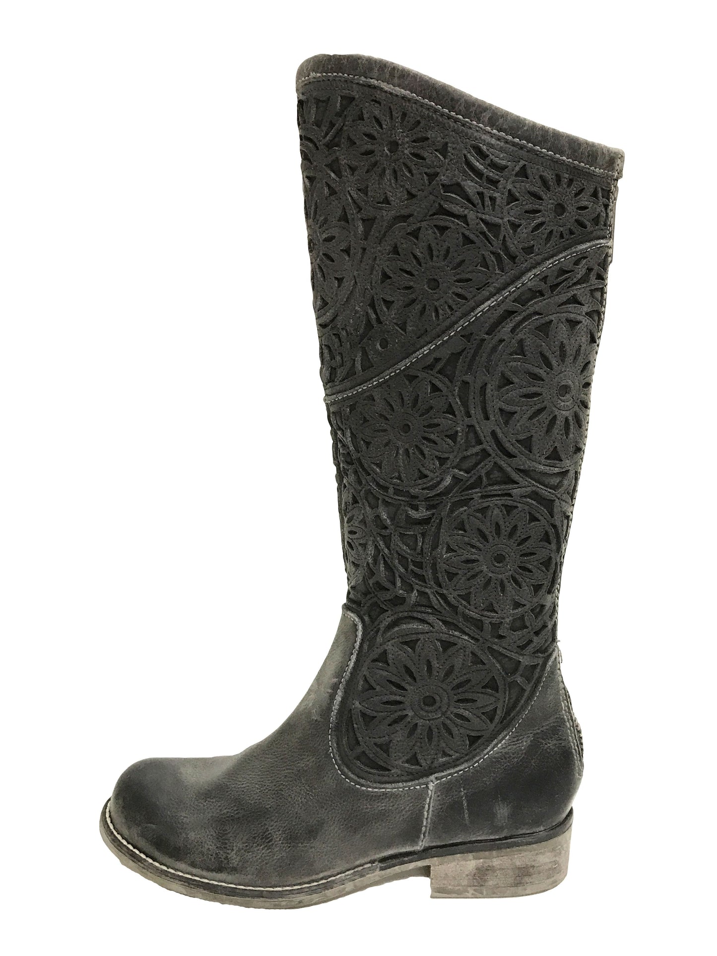 Corral Black Laser Cut Riding Boots