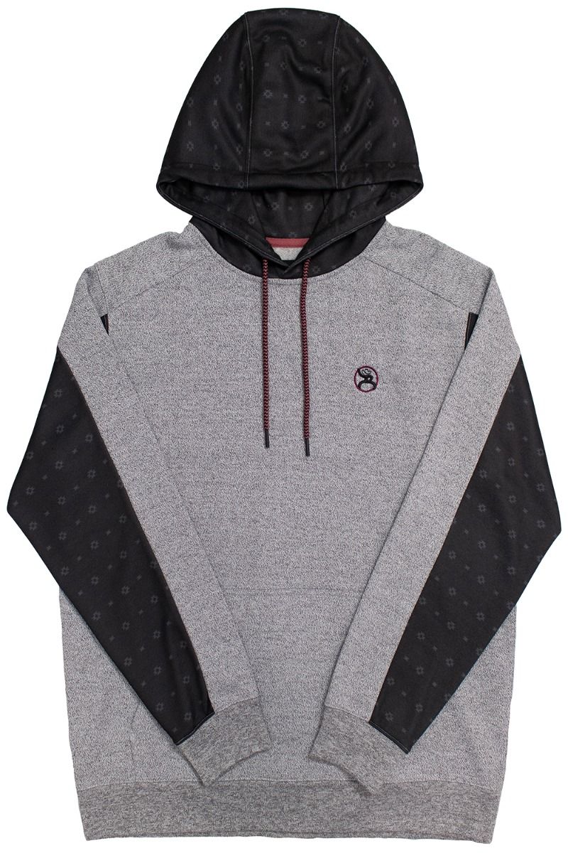 Men's Roughy Canyon Hoody with Black Sleeves RH1190GYBK