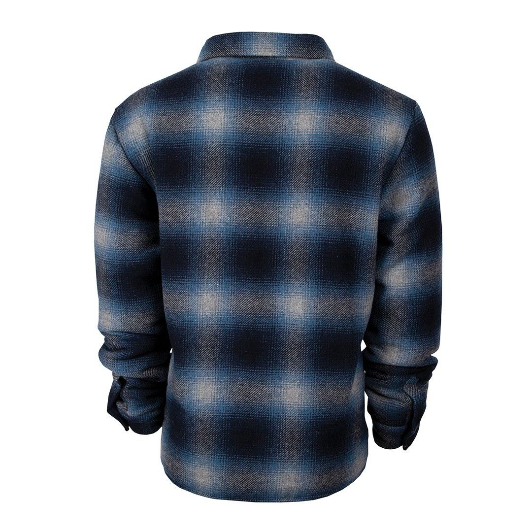 Men's Ludlow Long Sleeve Shirt Jacket  In Blue Plaid By STS Ranchwear Sts2176