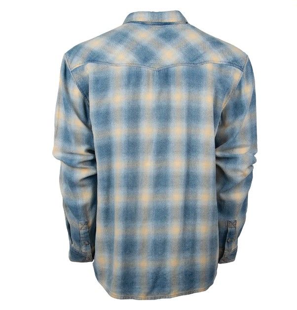 Men's Merritt Plaid Long Sleeve Pearl Snap Button Down