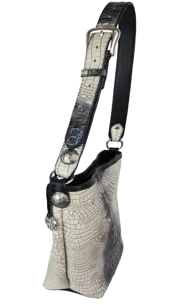 Double J Saddlery Zebra Crocodile Print Tote