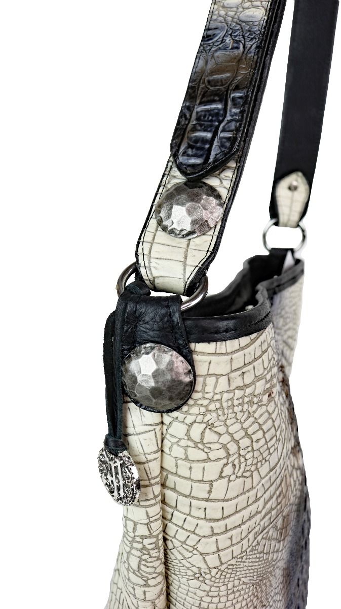 Double J Saddlery Zebra Crocodile Print Tote