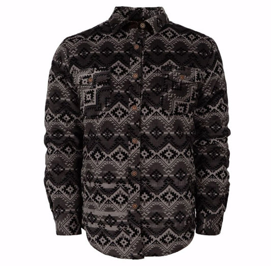 Men's Everette Jacket In Black Aztec and Reversible