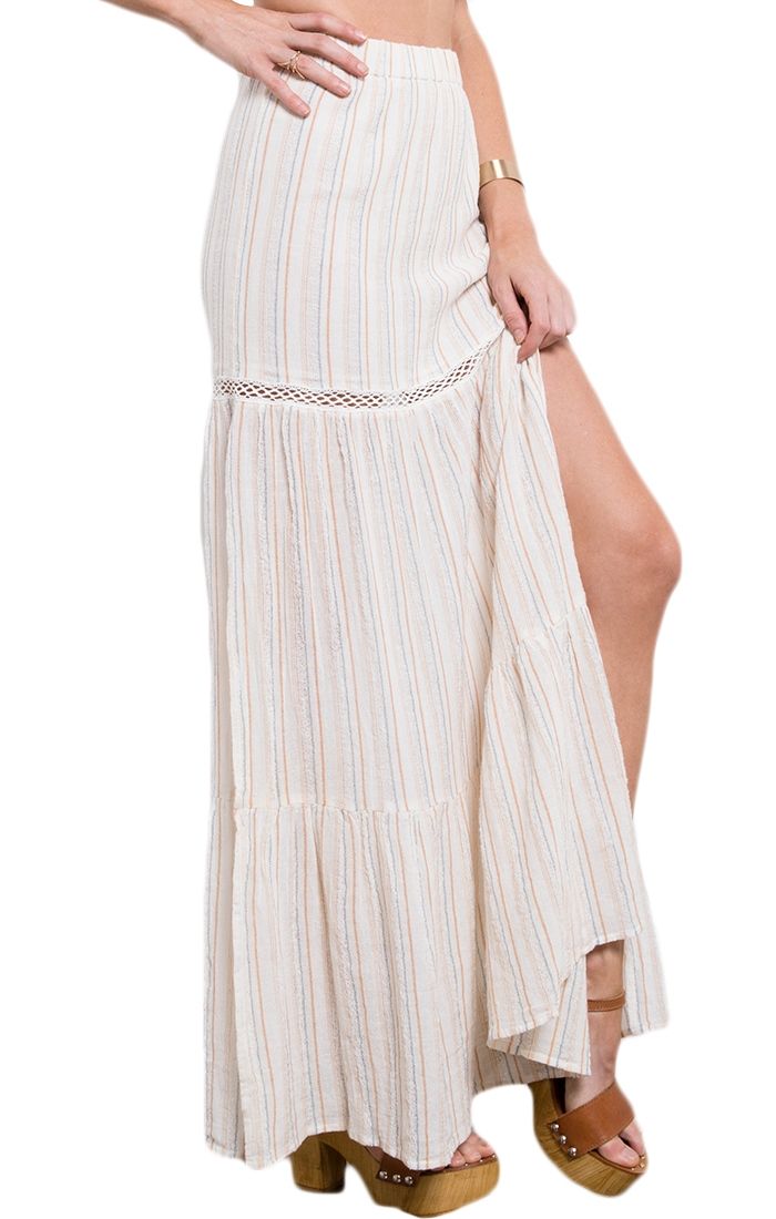 White Crow Ava Maxi Skirt in Whisper White