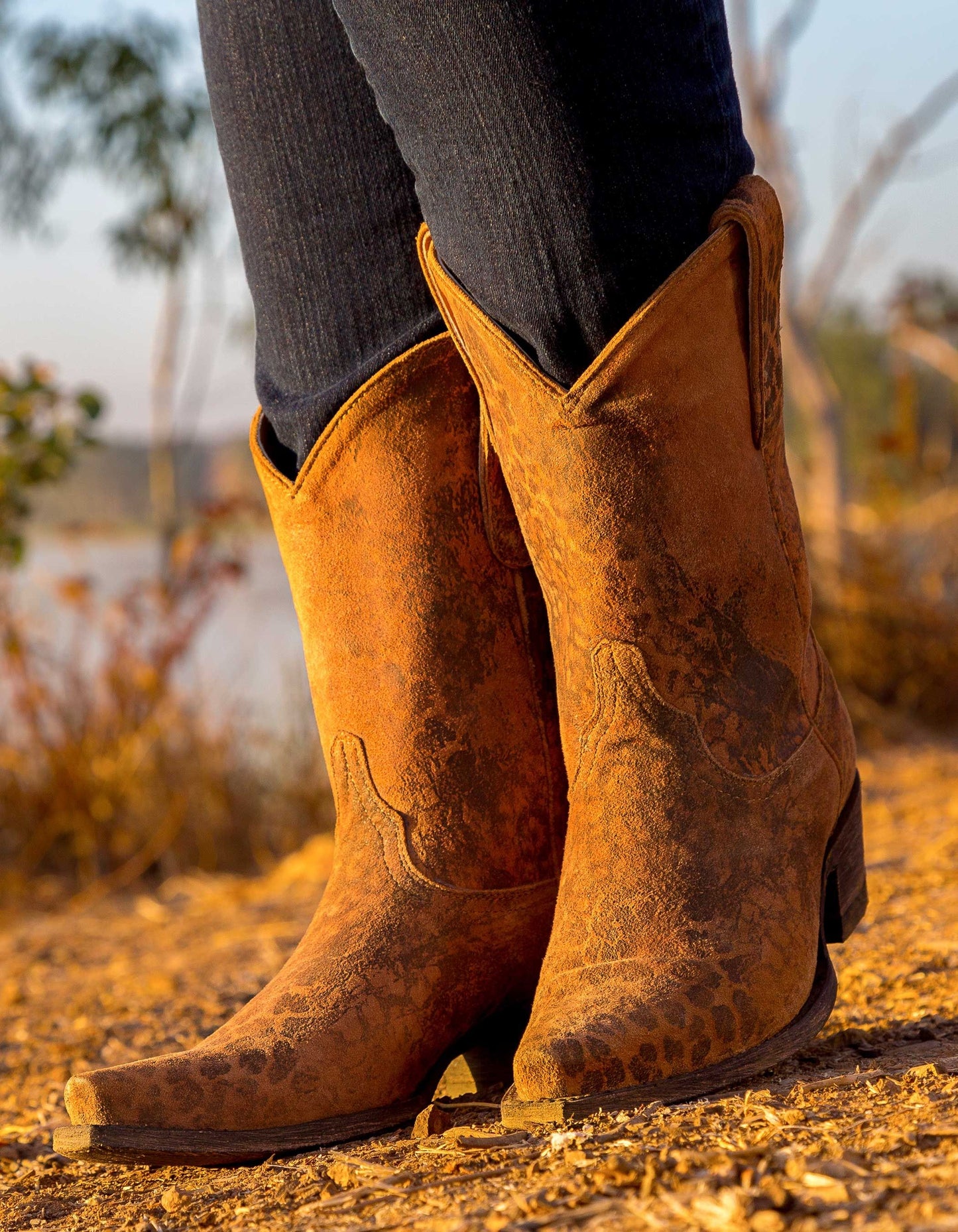 Yippee Ki Yay Leopardito Ochre Boots