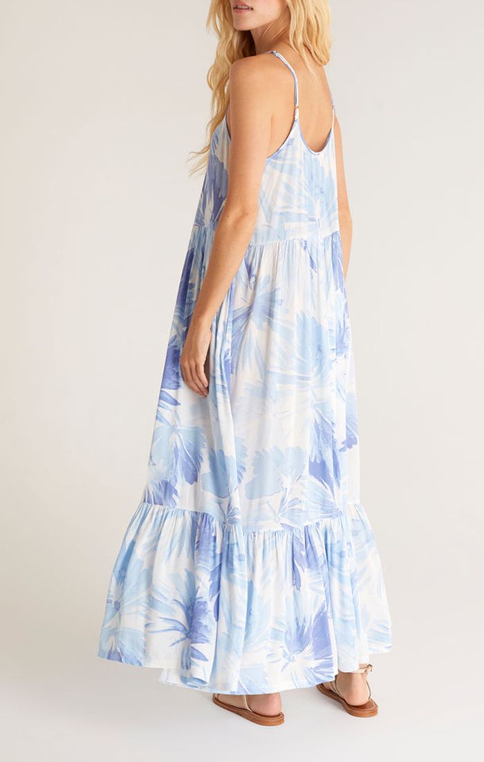 Lido Watercolor Dress in Pacific Blue ZD222224