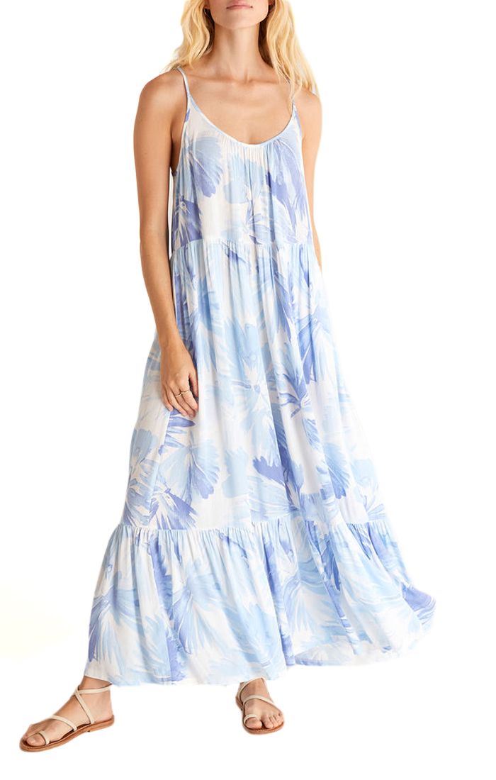 Lido Watercolor Dress in Pacific Blue ZD222224