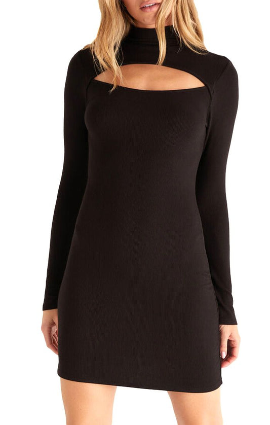 Pandora Rib Cut Out Mini Dress