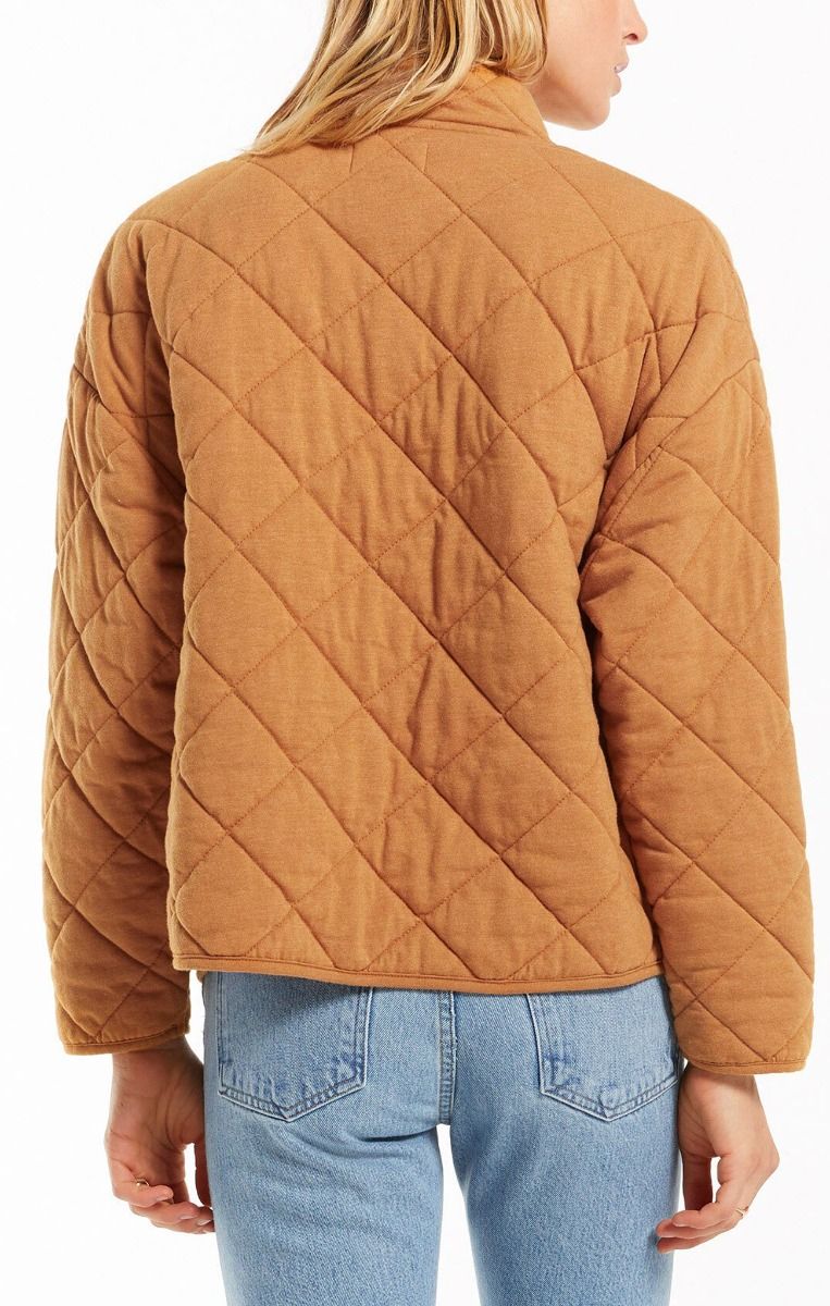 Maya Quilted Jacket in Camel Brown by Z Supply ZJ203646