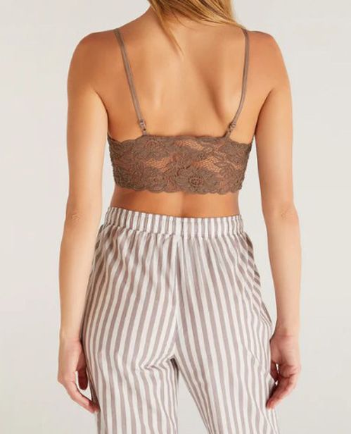 Gia Lace Bralette in Dusty Taupe