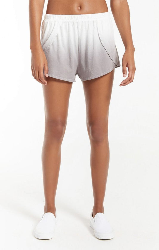 Organic Dip-Dye Short in Soft Grey