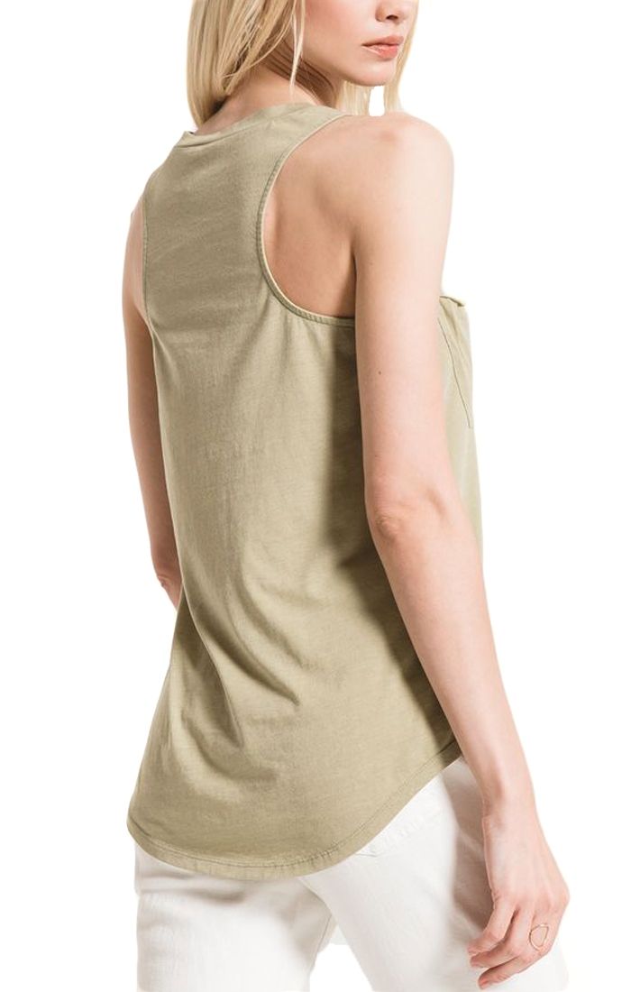 Z Supply The Pocket Racer Tank in Light Sage