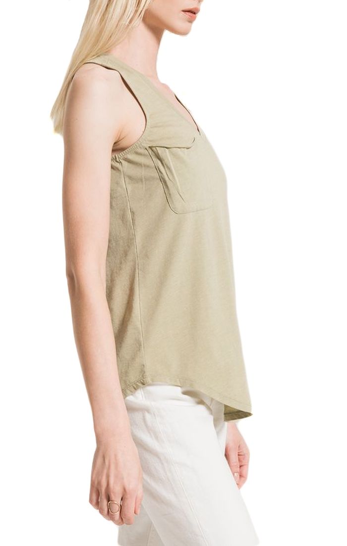 Z Supply The Pocket Racer Tank in Light Sage