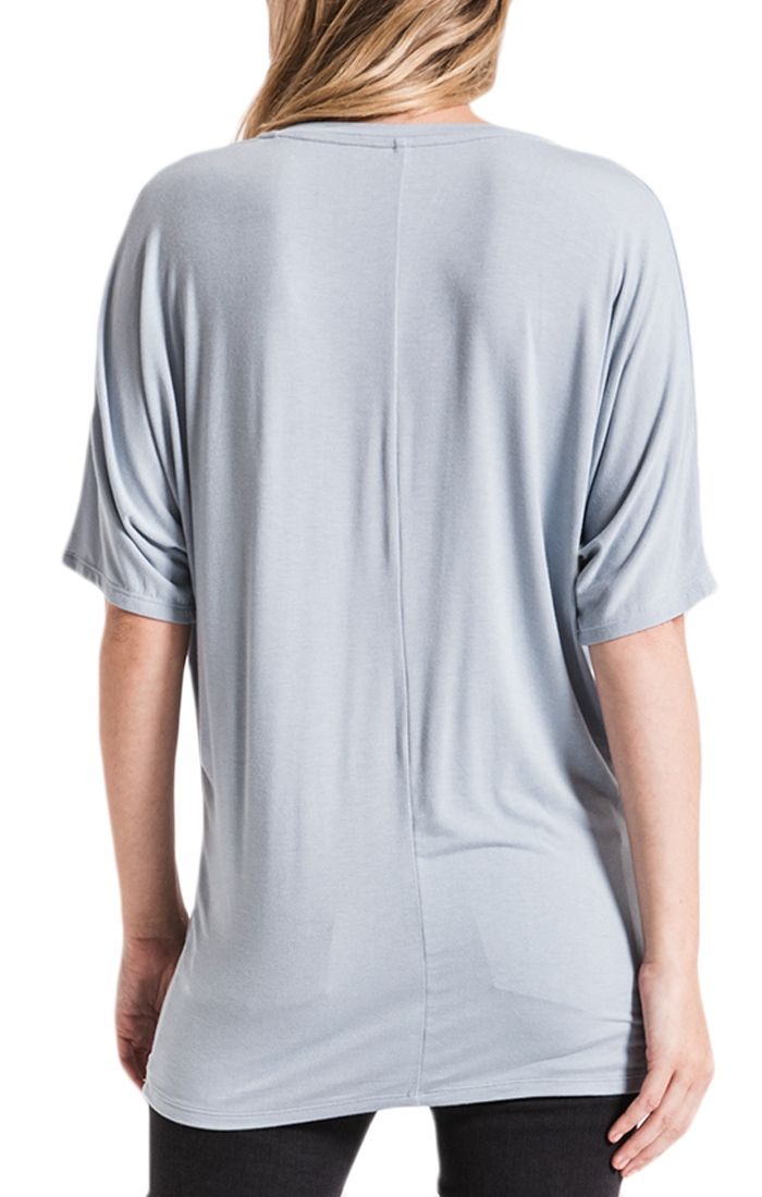 Z Supply The Sleek Jersey Dolman Tee in Dusty Blue