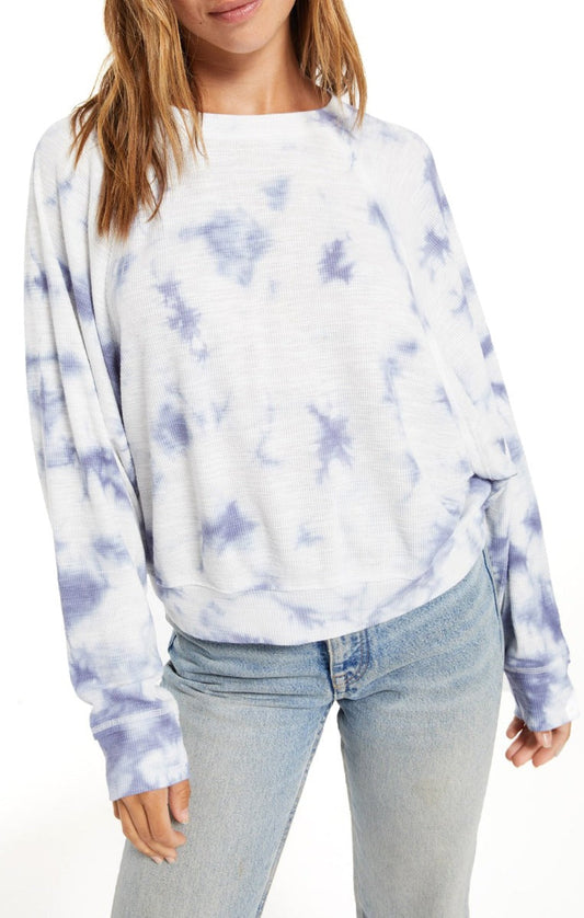 Claire Cloud Tie-Dye Top in Dusty Navy by Z Supply