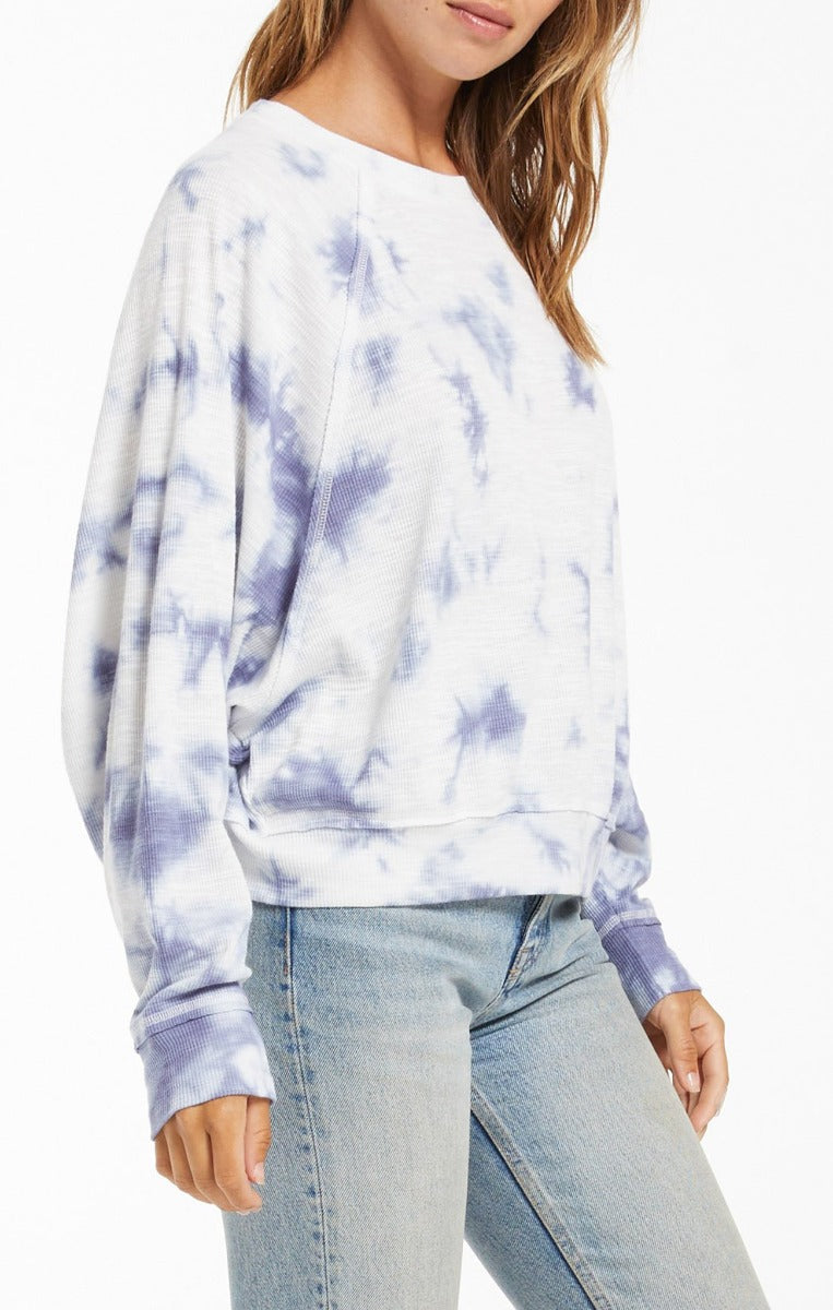 Claire Cloud Tie-Dye Top in Dusty Navy by Z Supply