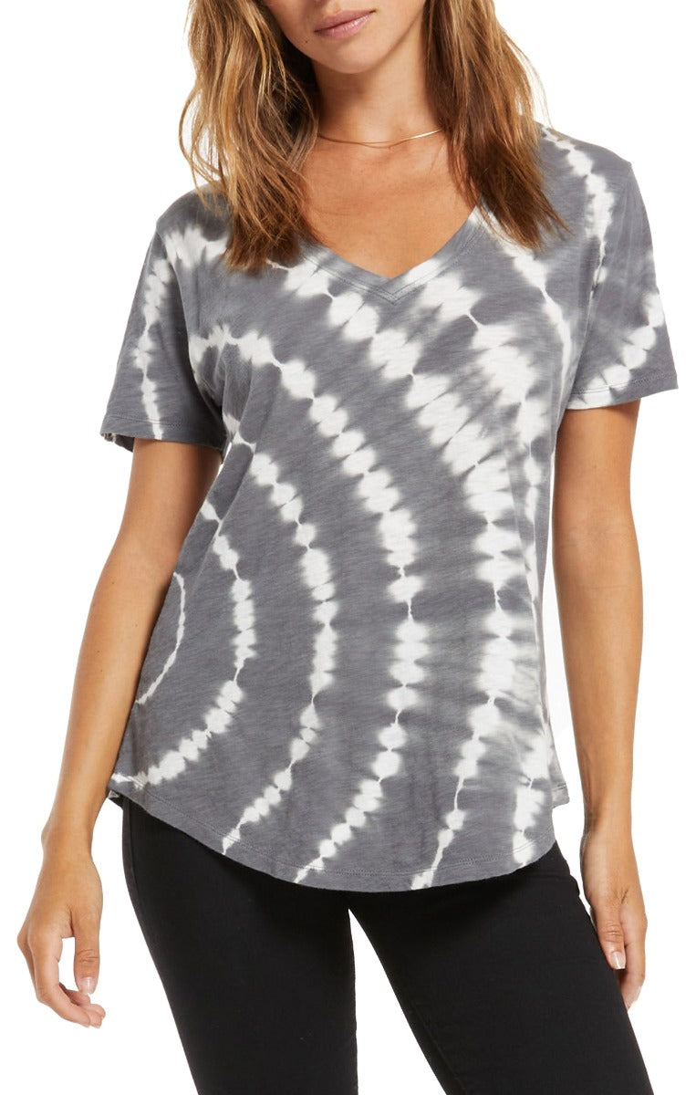 Lipa Swirl Tie Dye Tee in Grey Charcoal by Z Supply